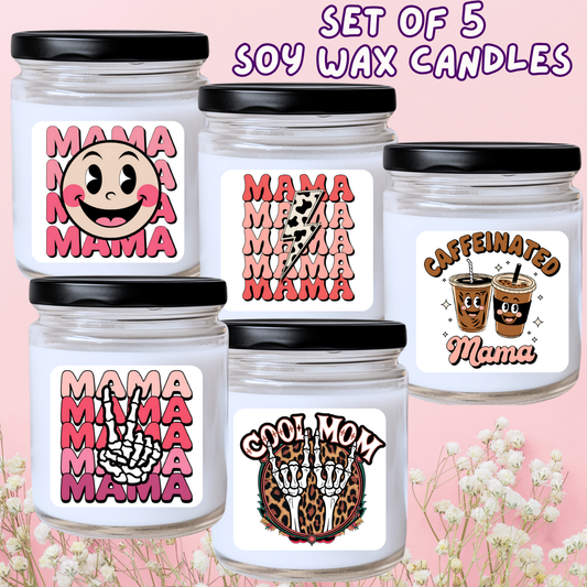 Mother's Day / Spring - 5 Piece Jar Candle Set #32