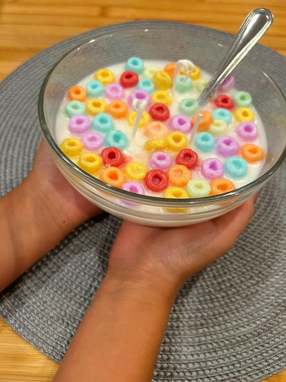 Deluxe Organic Soy Candle - Cereal Bowl - Fruity Loops (18oz)