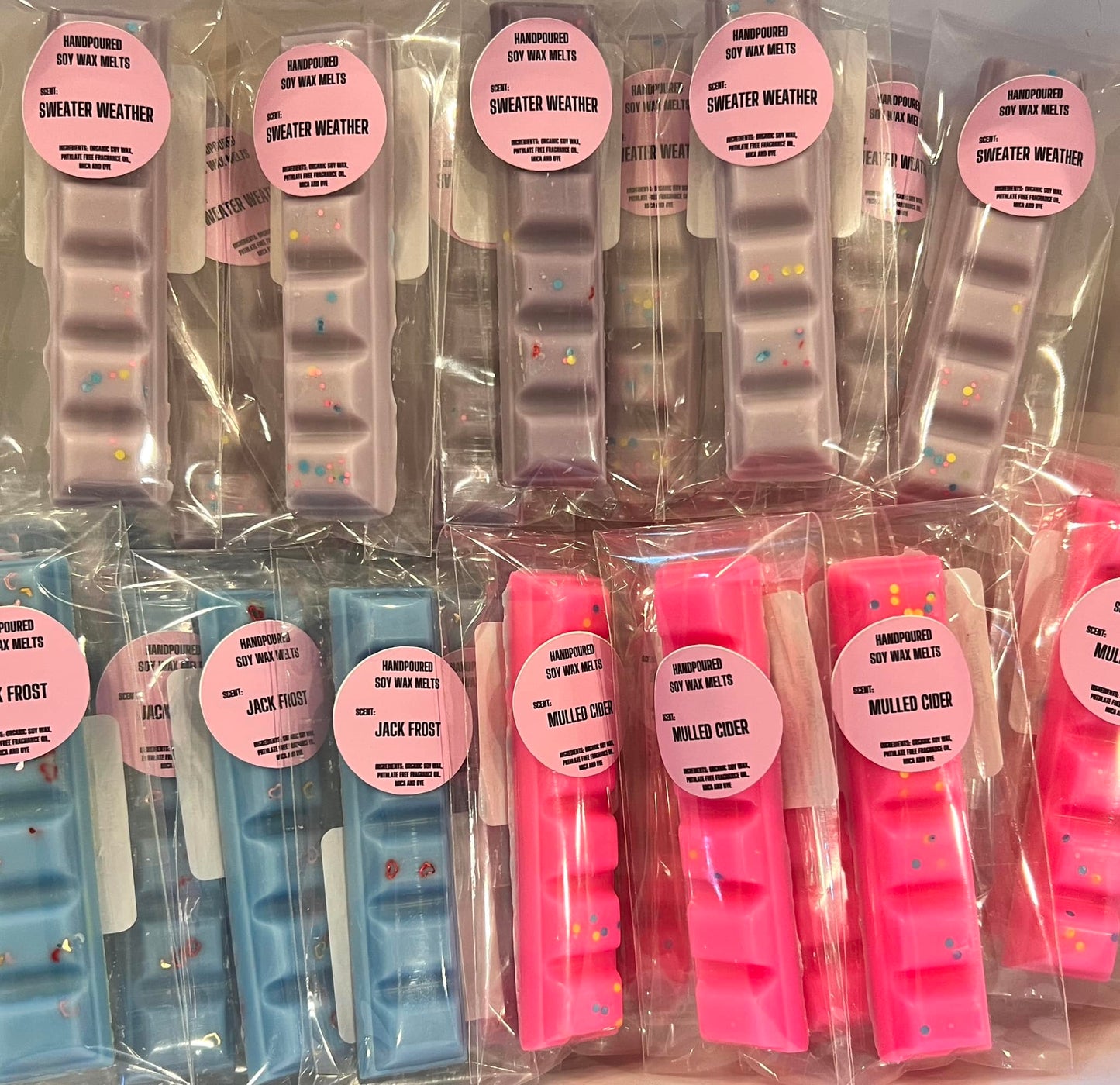 Snap Bar Wax Melts - Mini 1oz - In Hang Bags !MOQ 12!