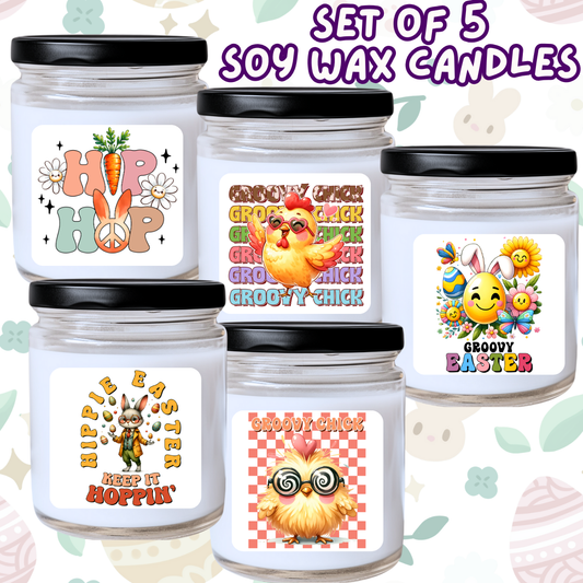 Easter / Spring - 5 Piece Jar Candle Set #54