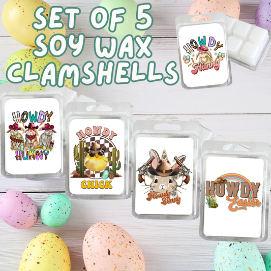 Easter / Spring - 5 Piece Soy Wax Clamshell Set #63