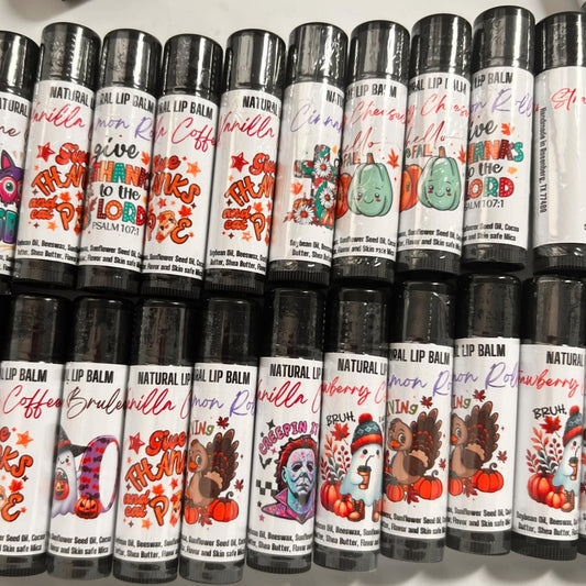 Fall/Autumn/Halloween Individually Packaged Lip Balms (Full Size) Filler !MOQ 20!