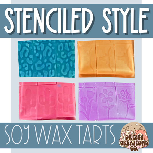 Stenciled Style Wax Tarts (2oz) !MOQ 12!