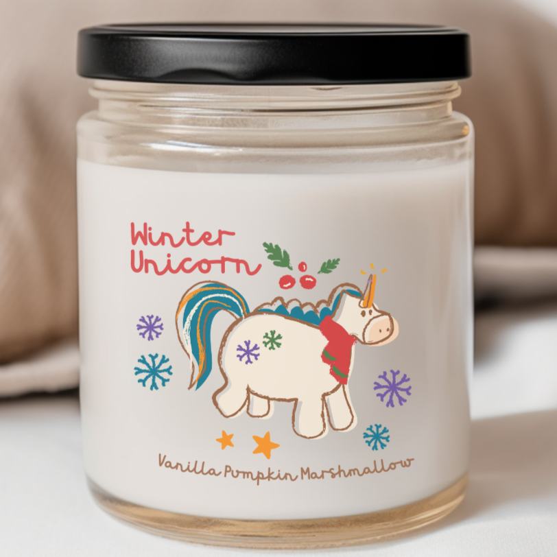 Winter Friends Candles - Mermaid, Unicorn, Dinosaur !MOQ 12!