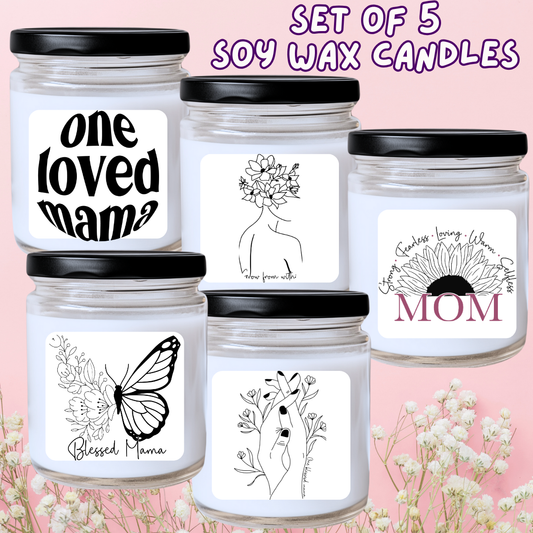 Mother's Day / Spring - 5 Piece Jar Candle Set #10