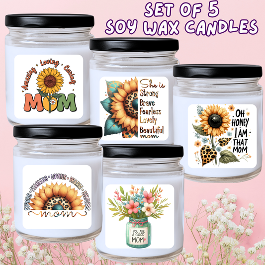 Mother's Day / Spring - 5 Piece Jar Candle Set #2