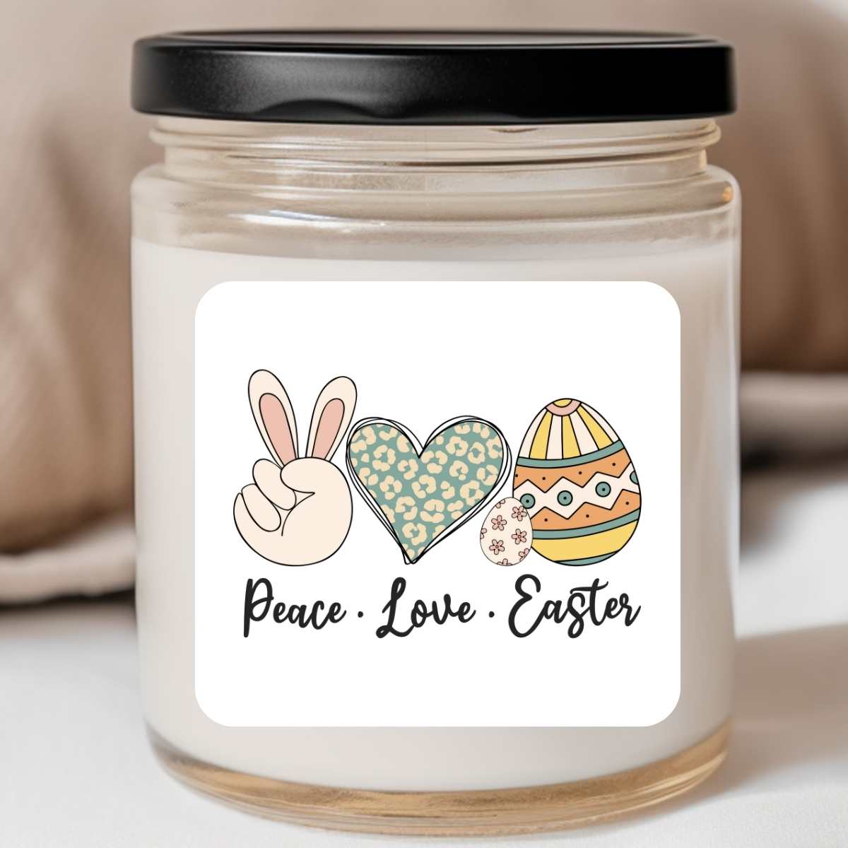 Peace Love Easter - Easter 8oz Jar Candle (#165)