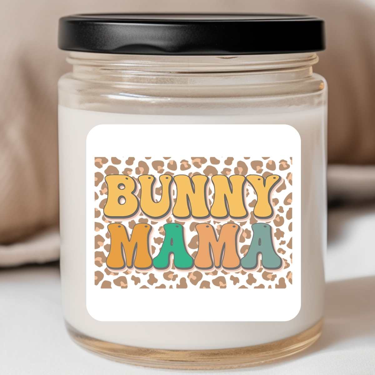 Bunny Mama Leopard Western - Easter 8oz Jar Candle (#175)