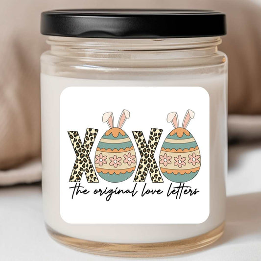 XOXO Bunny Love Leopard Western - Easter 8oz Jar Candle (#177)