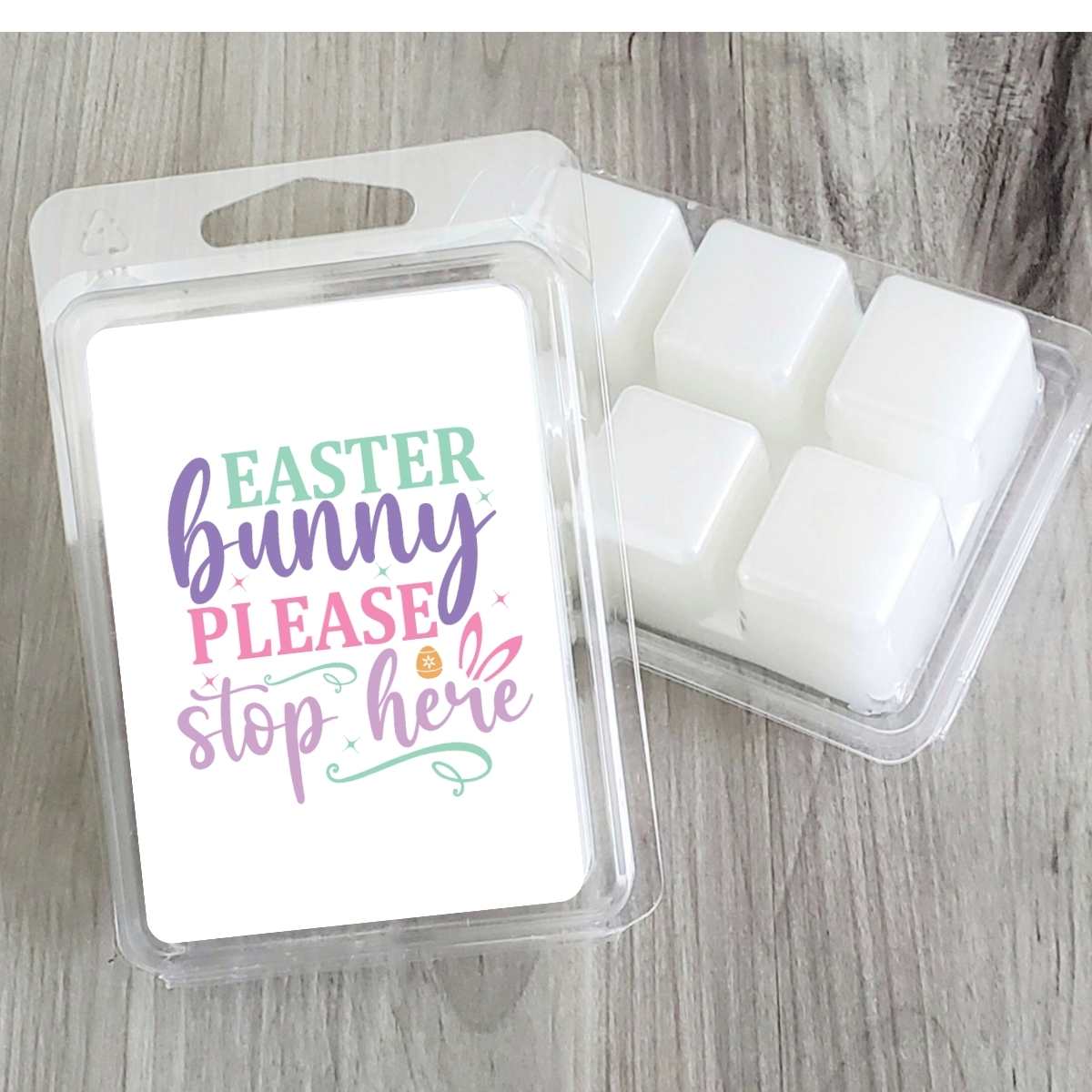 Easter Bunny Please Stop Here - Easter Soy Wax Clamshell (#68)